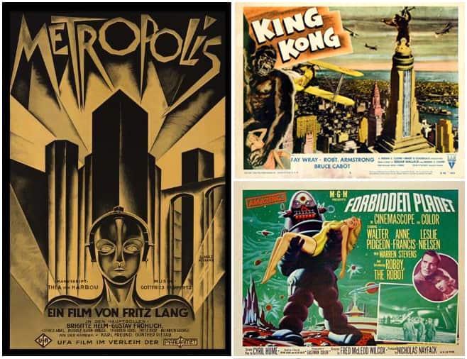 Retro Sci-Fi Movie Posters graphics